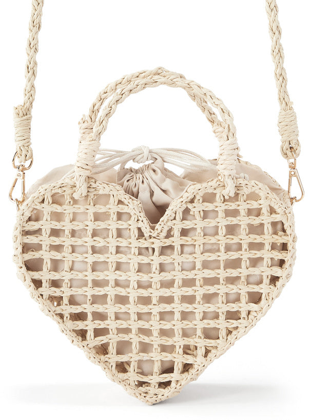 兩色入|心心竹編袋