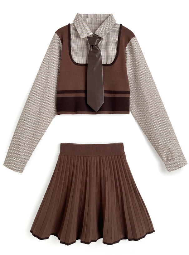 復古少女風套裝