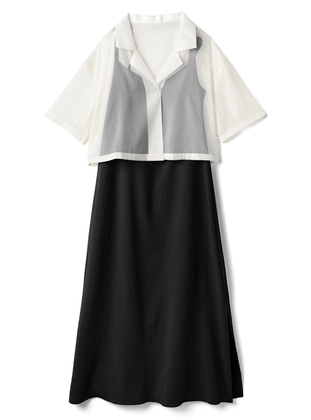 防曬短外套x吊帶連身裙