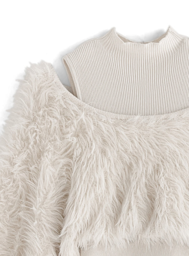 兩著毛茸茸針織裙