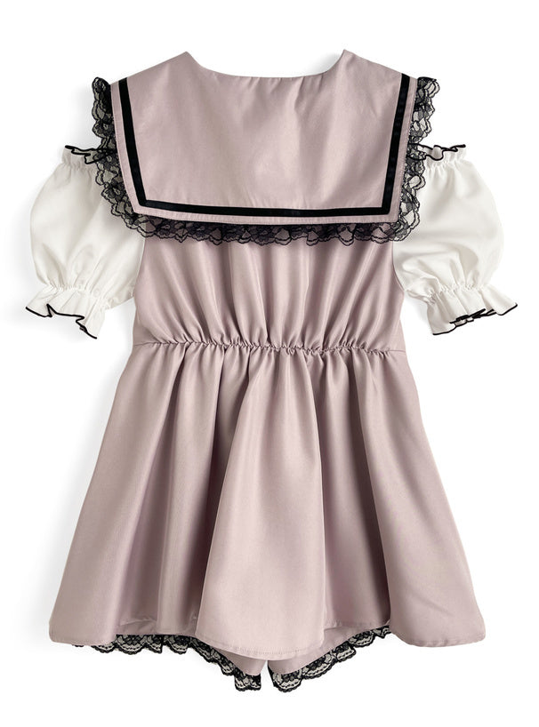 水手迷你裙x短褲套裝