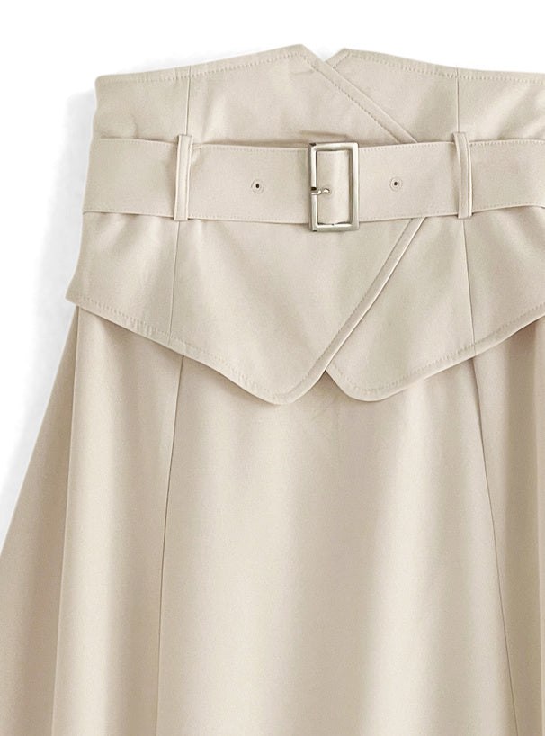 彈性半身喇叭裙