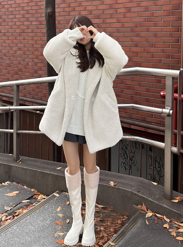 三色入｜棉棉長大衣