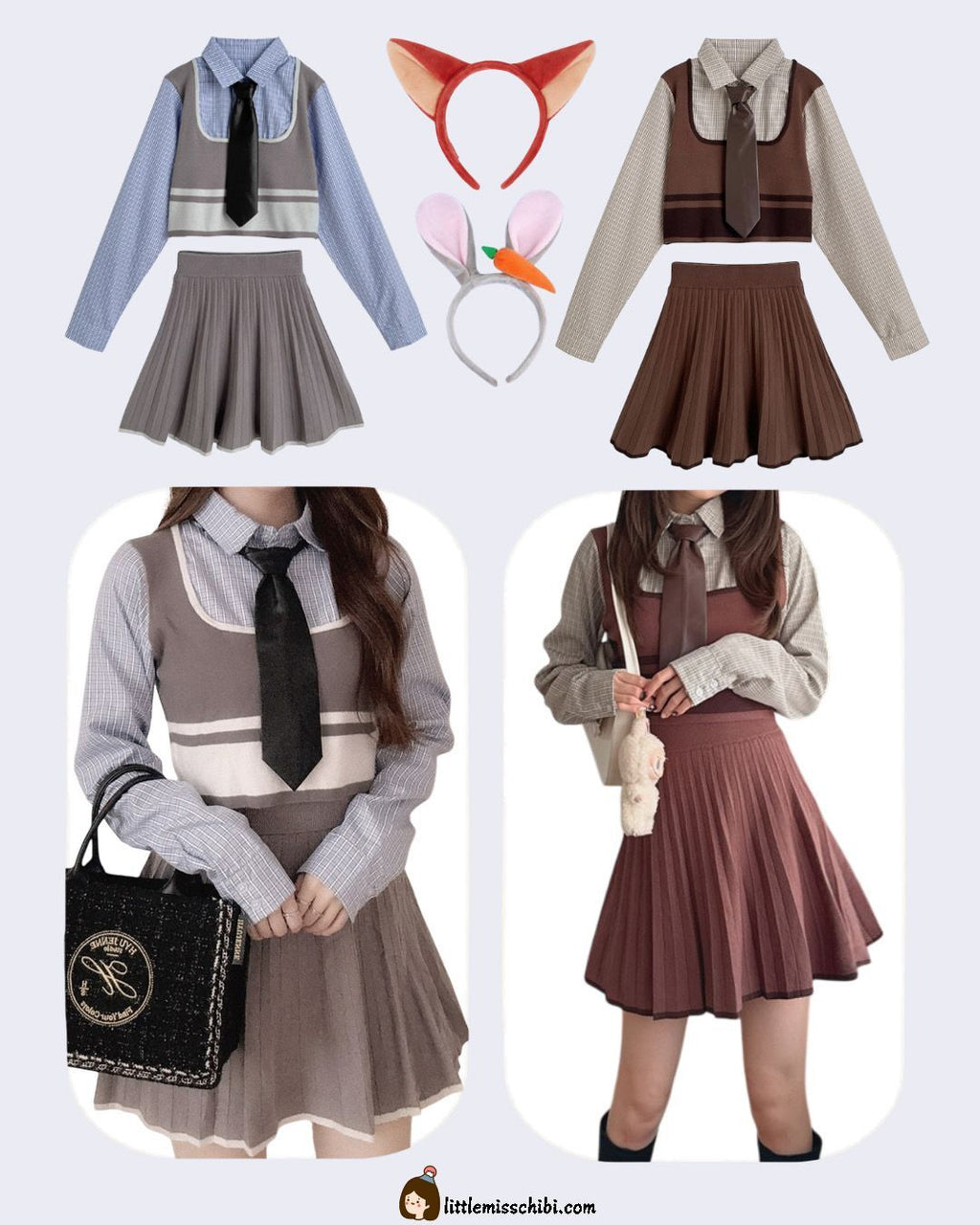 復古少女風套裝