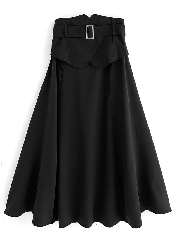 彈性半身喇叭裙