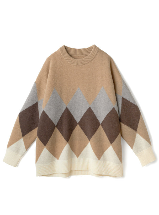 菱格雙配色衛衣