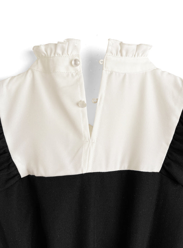 蝴蝶結喇叭裙×短褲套裝