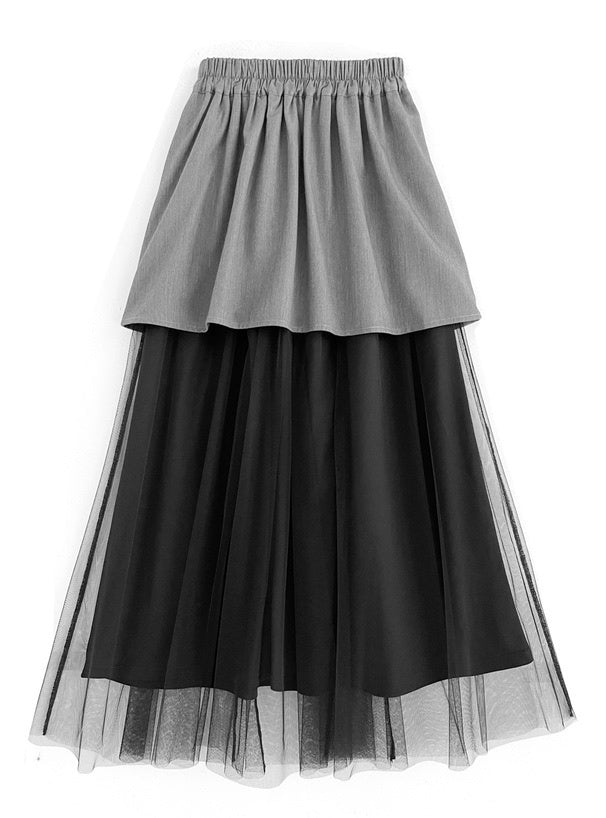 層次感假兩件長裙