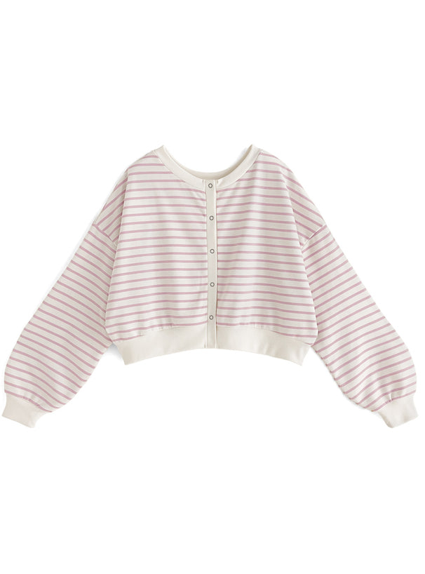 2way短款條紋上衣