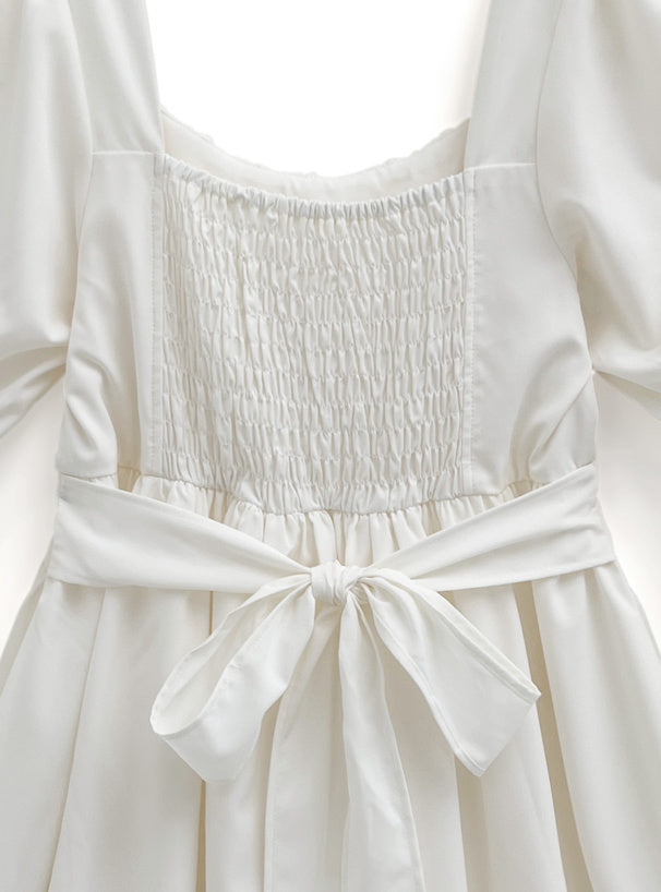 蝴蝶結腰帶氣球短裙