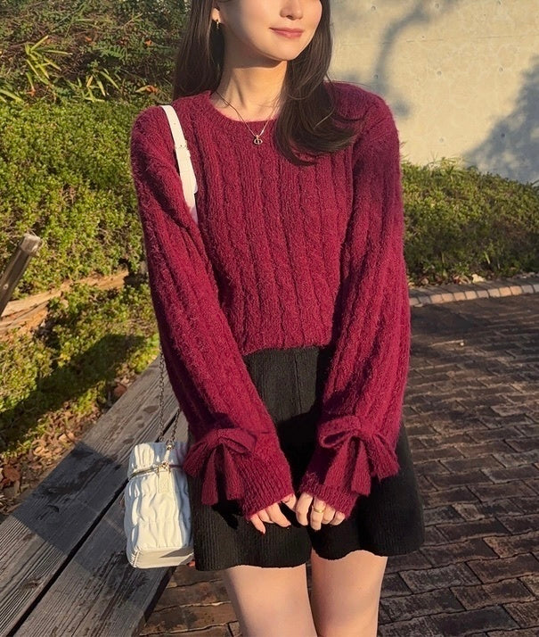 五色入｜蝴蝶結手袖上衣