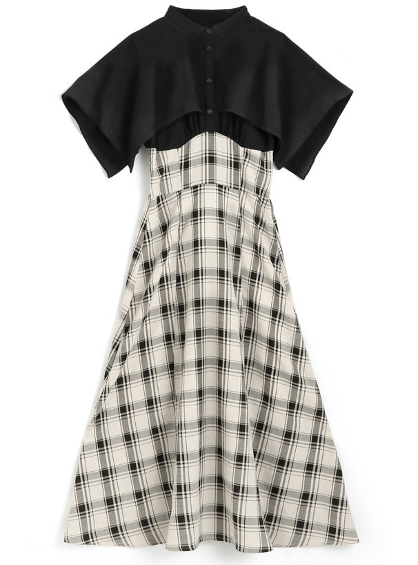 斗篷襯衫連身裙