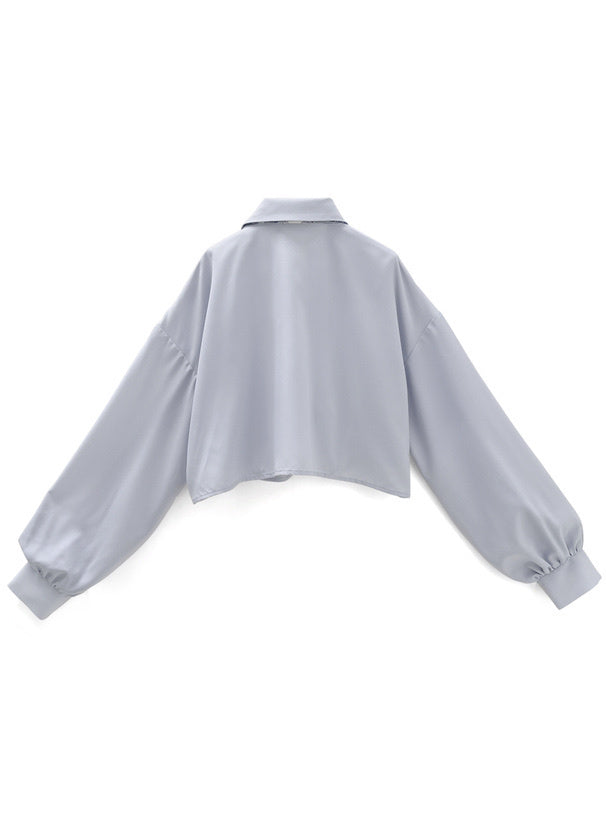 格子領帶短款上衣