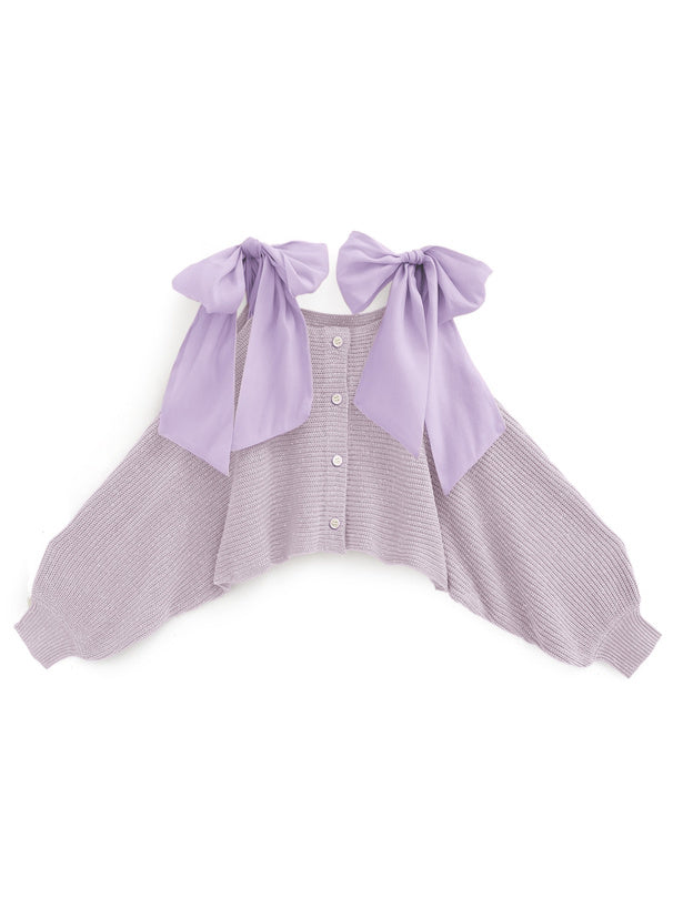 大蝴蝶結吊帶針織衫