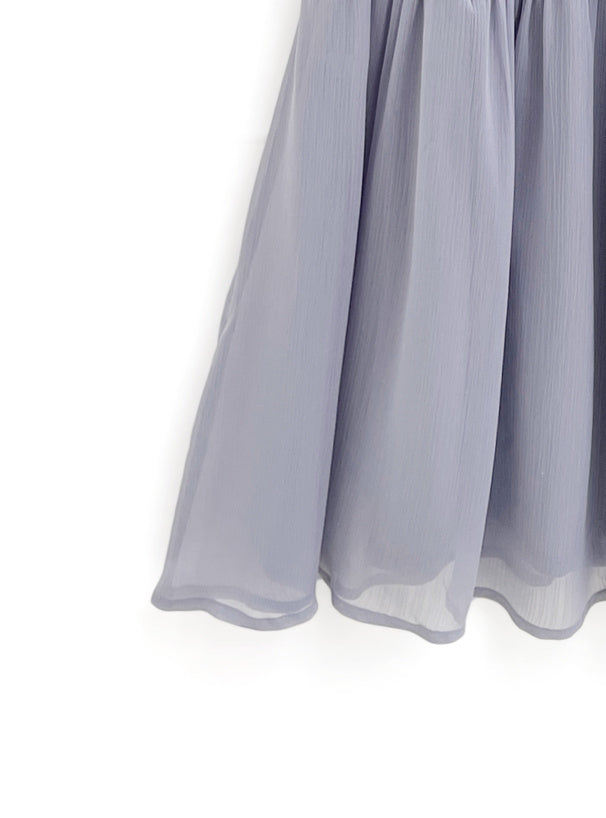 燈籠袖前開襟連身裙