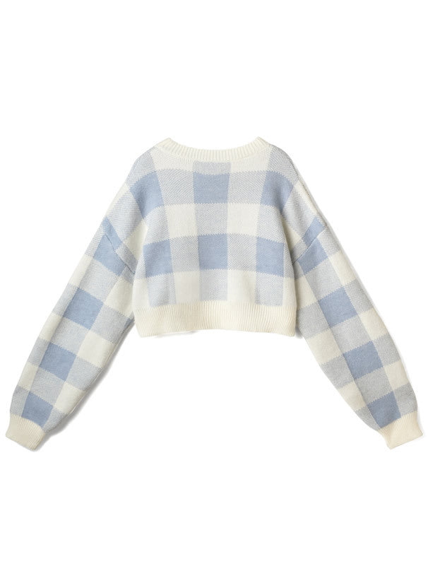 格紋短款上衣 [六色入]