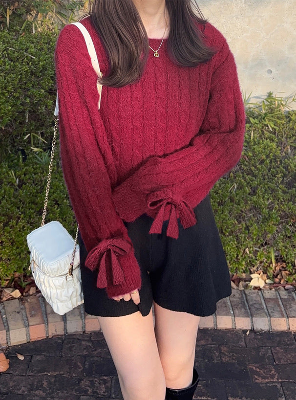 五色入｜蝴蝶結手袖上衣