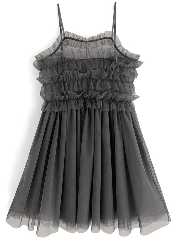 褶邊薄紗 x 針織裙