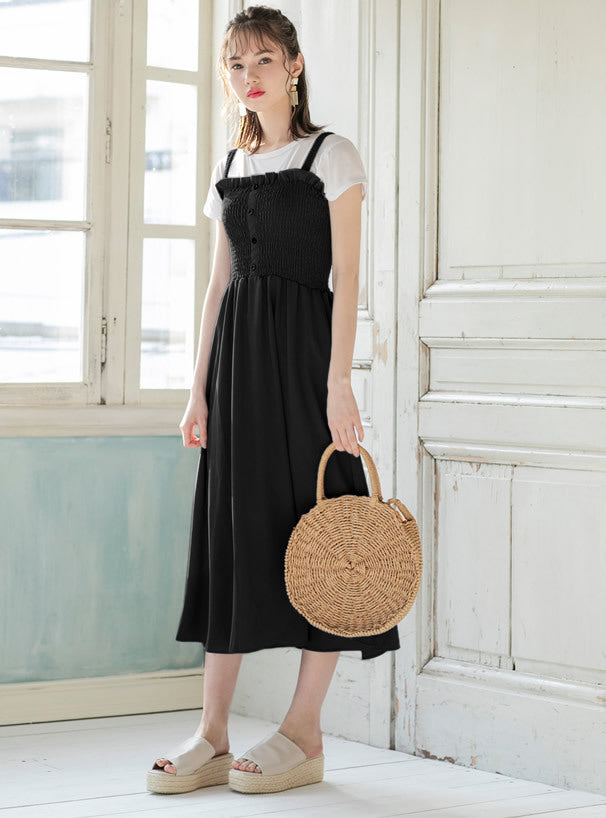 T恤x吊帶連身裙