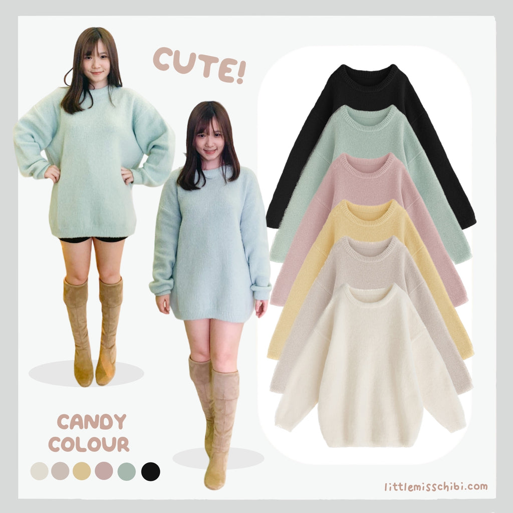 十色入｜糖果色針織連身衫