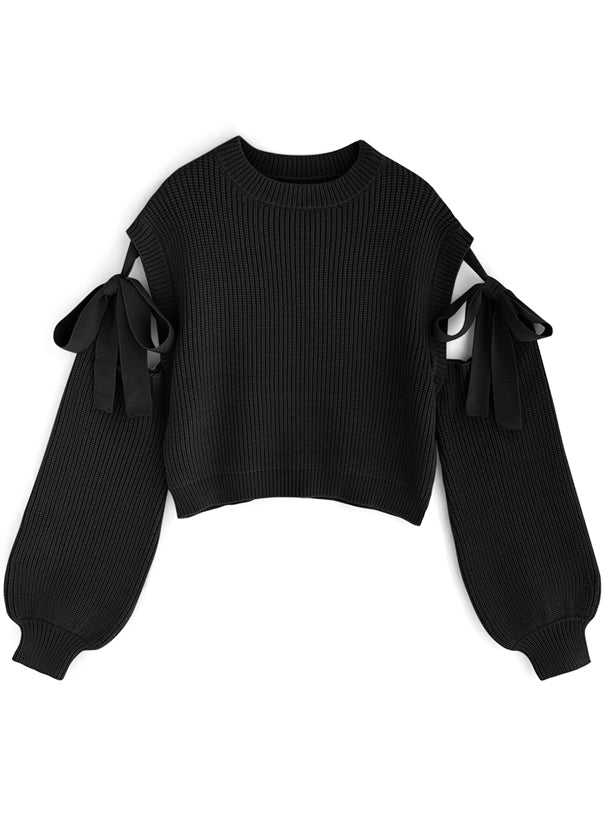 剪袖蝴蝶結上衣