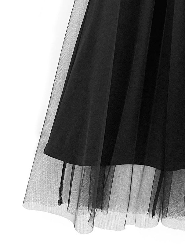 層次感假兩件長裙