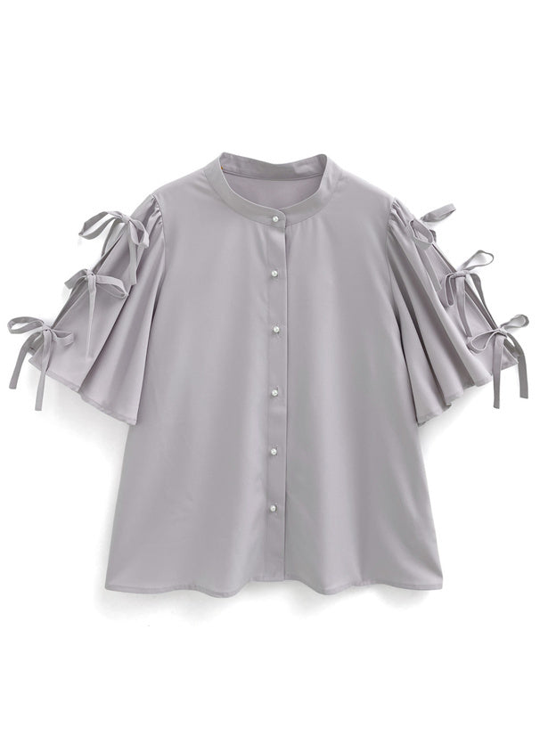 三色入｜蝴蝶結袖襯衫