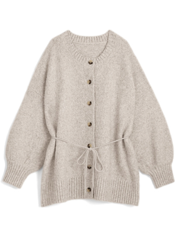 幼腰帶針織開衫