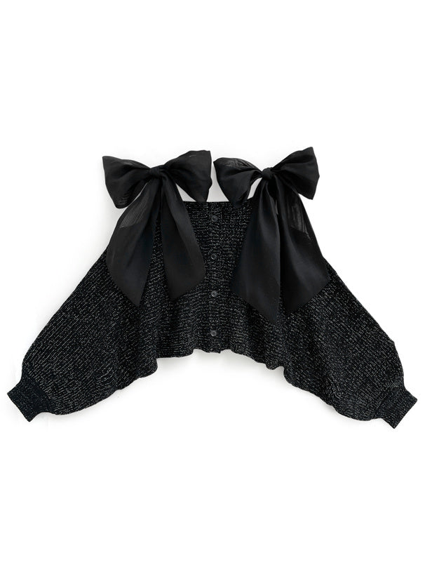 大蝴蝶結吊帶針織衫