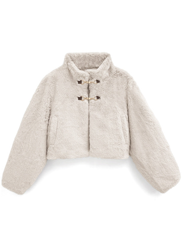 新中式毛毛短外套