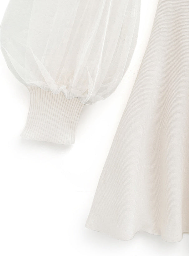 薄紗針織連身裙