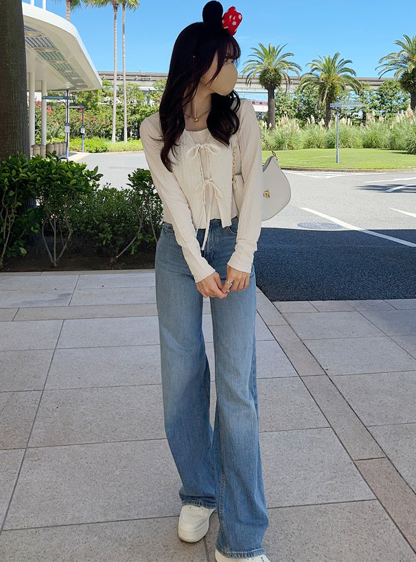 四色入｜蝴蝶結開衫x吊帶