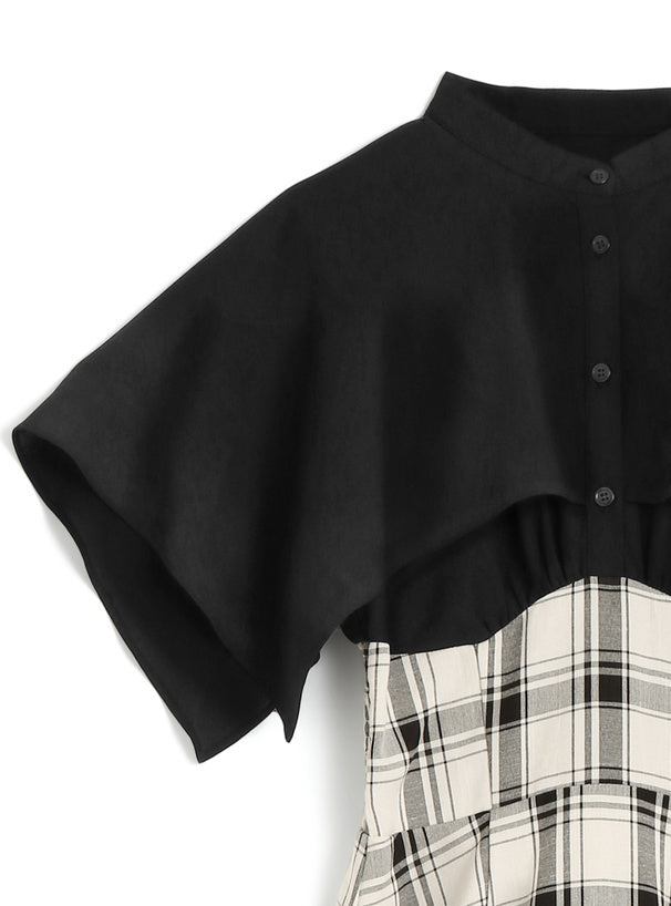 斗篷襯衫連身裙