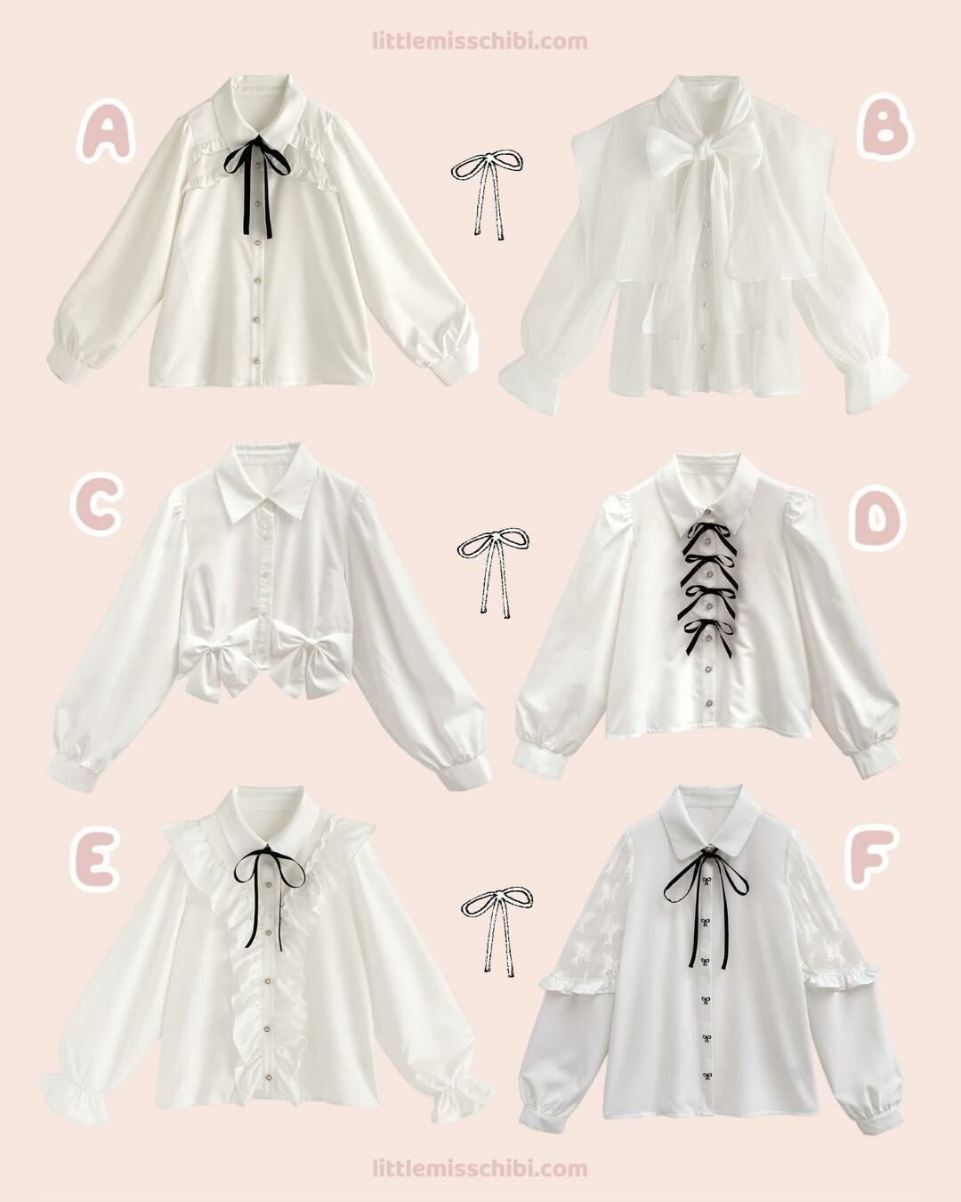 超可愛蝴蝶結襯衫系列